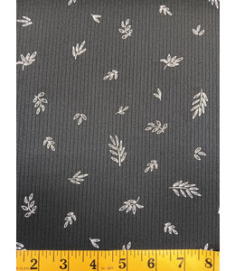 Yard of Classic Rib Knit, Black Fabric 578510-BK