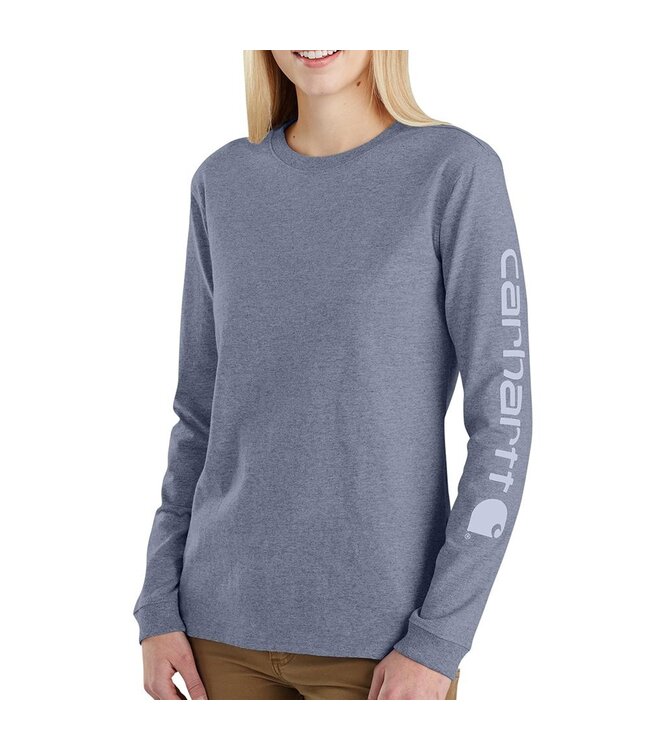 Carhartt Women's Loose Fit Heavyweight Long-Sleeve Logo Sleeve Graphic T-Shirt 103401