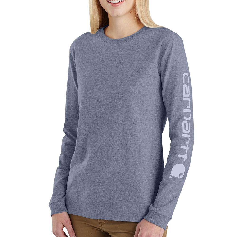 Carhartt Women's Long-Sleeve Logo Sleeve Graphic T-Shirt