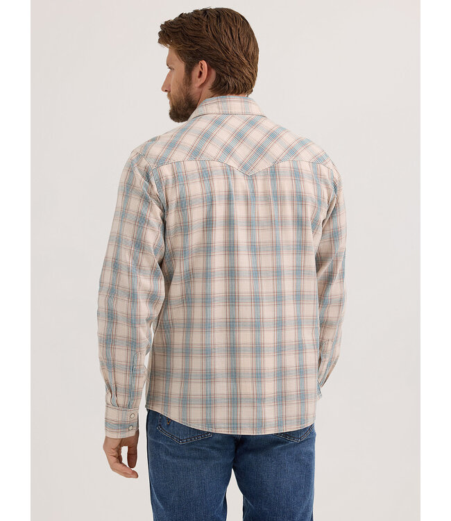 Wrangler Men's Retro Premium Long-Sleeve Western Snap Plaid Shirt 112365632