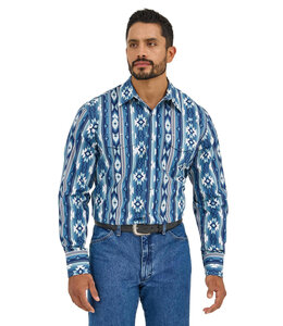 Wrangler Men's Checotah Long-Sleeve Western Snap Printed Shirt 112365889