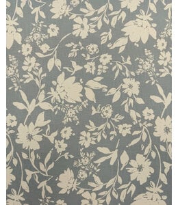 Yard of Pebblestone Knit-Taylor Floral Cloudy Blue Fabric