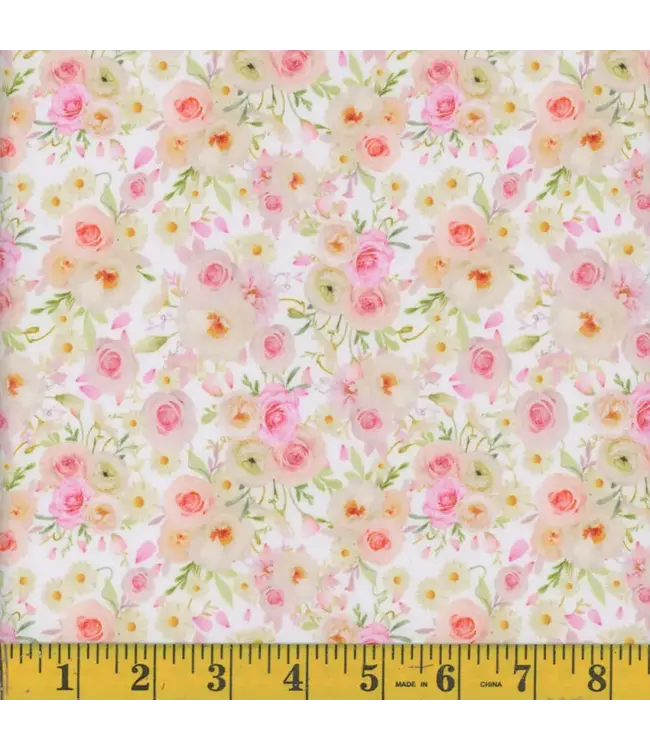 Mook Fabrics Yard of Dotted Dobby, Pink Fabric 137056