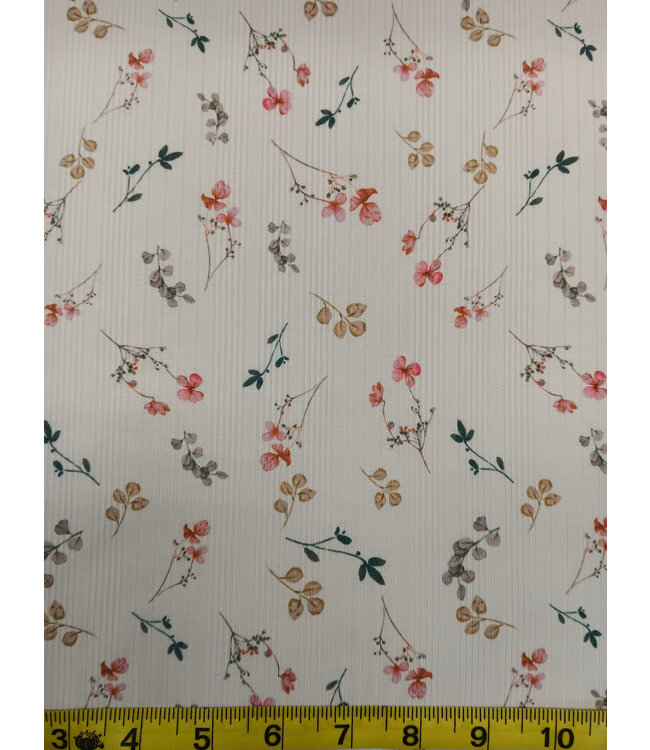 Yard of Multicolor Floral Fabric CA21056