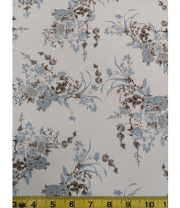 The Country Store Yard of Blue Bouquet Fabric CA19767