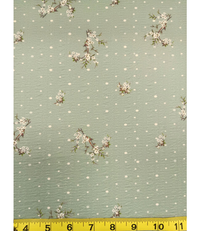 Yard of Floral Dot Fabric CA20404