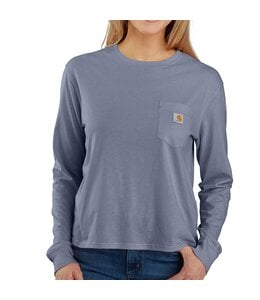 Carhartt Women's Loose Fit Lightweight Long-Sleeve Crewneck Pocket T-Shirt 106121