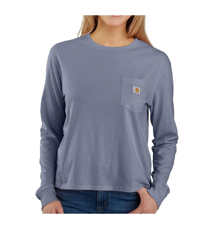 Carhartt Women's Loose Fit Lightweight Long-Sleeve Crewneck Pocket T-Shirt 106121