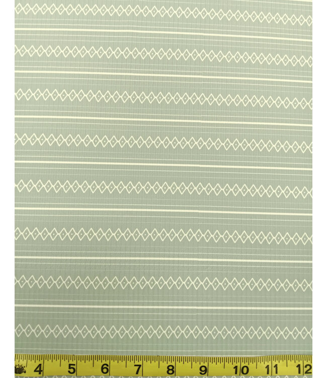Yard of Rib Knit Minimal Geometric Stripe, Powder Blue Fabric