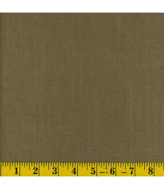 Mook Fabrics Yard of Heavy Linen Solid NS, Olive Fabric 132488