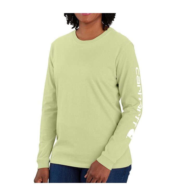 Carhartt Women's Loose Fit Heavyweight Long-Sleeve Logo Sleeve Graphic T-Shirt 103401