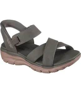 Skechers Women's Slip Ins Relaxed Fit: Easy Going- Somewhere Sunny Sandal 163534  OLV