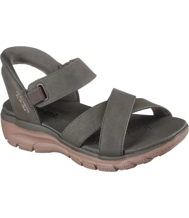 Skechers Women's Slip Ins Relaxed Fit: Easy Going- Somewhere Sunny Sandal 163534  OLV