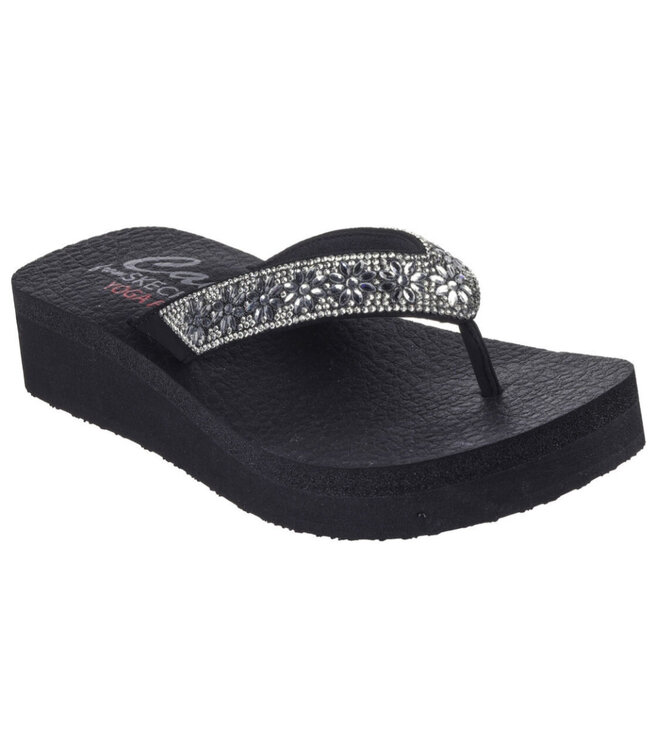 Skechers Women's Vinyasa- Wild Daisies Sandal 119638 BLK