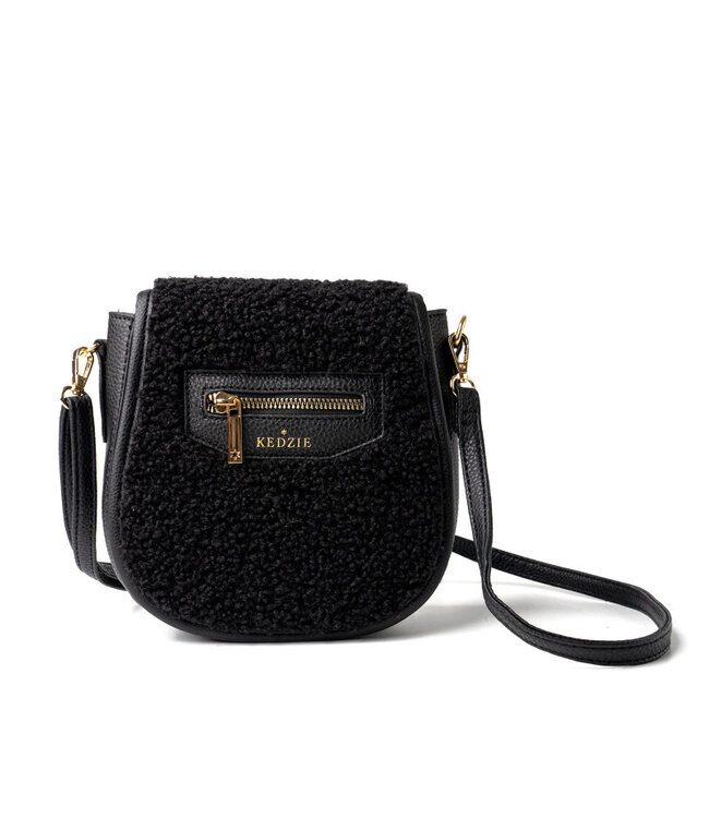 KEDZIE Vegan Sherpa Camden Mini Messenger Bag KDZFCM