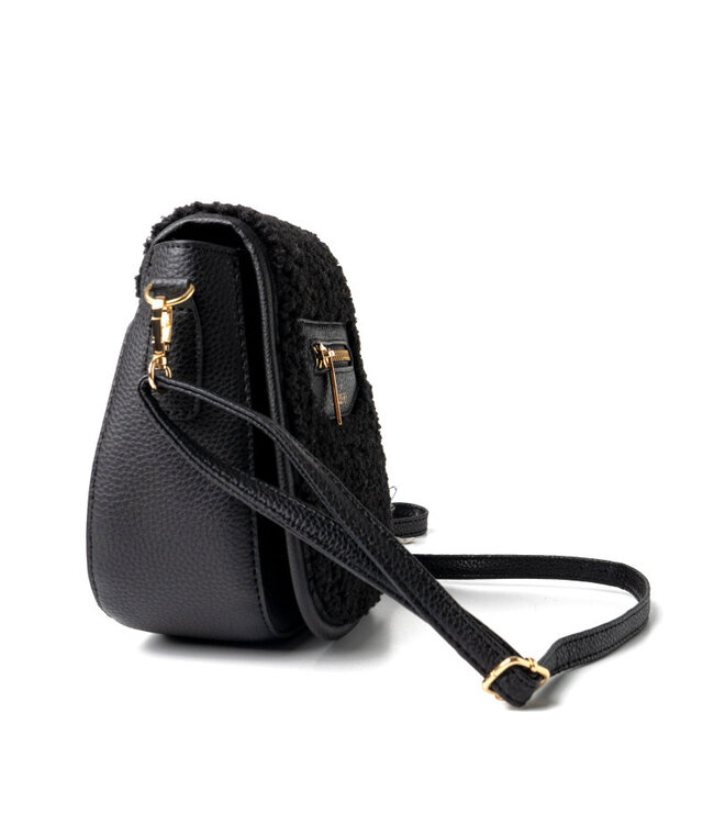 KEDZIE Vegan Sherpa Camden Mini Messenger Bag KDZFCM