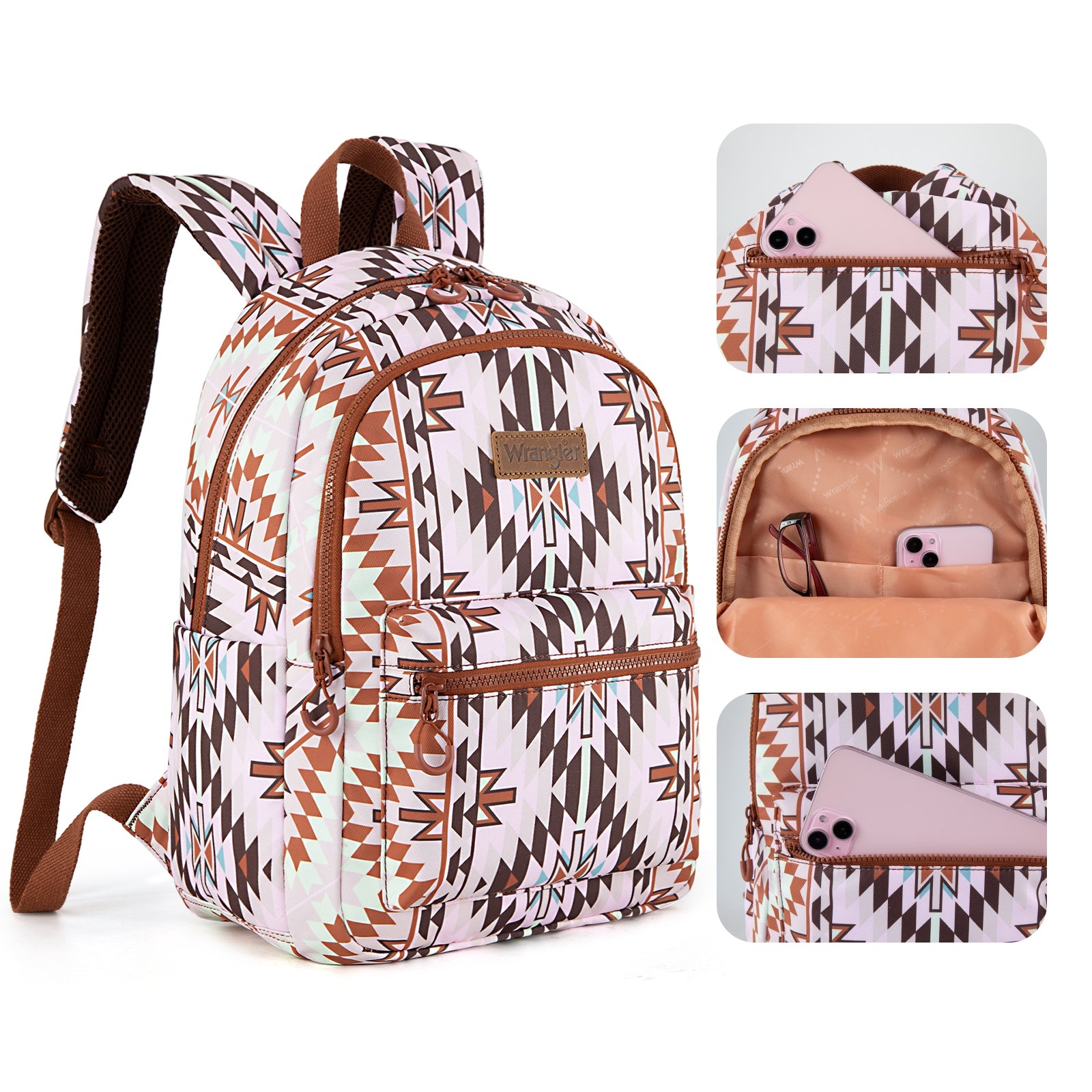 ★ ACOC★ Gathered BackpackGreen 5006162461 Wrangler Aztec Print Backpack - Traditions Clothing & Gift Shop