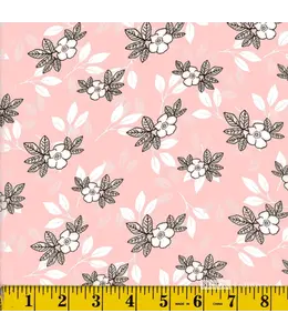 Mook Fabrics Yard of Moss Crepe Bess,  Peach Fabric 137073