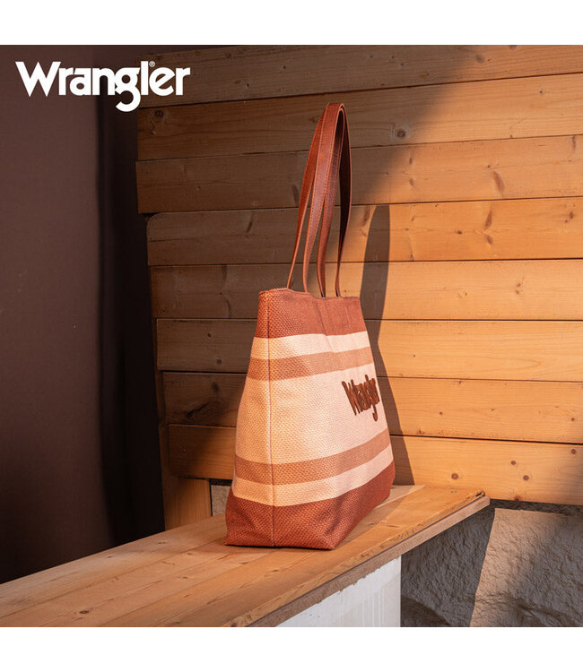Wrangler Striped Canvas Tote Bag WG159-8112