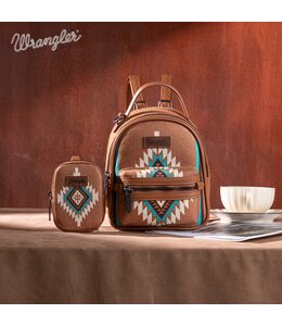 Wrangler Aztec Knitted Mini Backpack With Coin Pouch WG174-8601