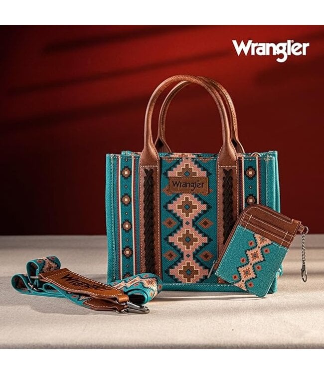 Wrangler Aztec Small Tote/Crossbody and Card Case Set WG2203-8120SW