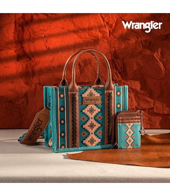 Wrangler Aztec Small Tote/Crossbody and Card Case Set WG2203-8120SW