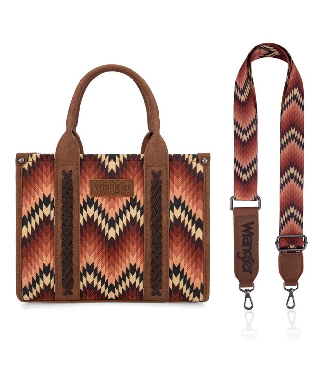 Wrangler Southwestern Pattern Dual Sided Print Tote/Crossbody WG2211-8120S