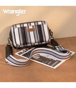 Wrangler Stripe Printed Crossbody Purse With Wallet Compartment WG2207-3006