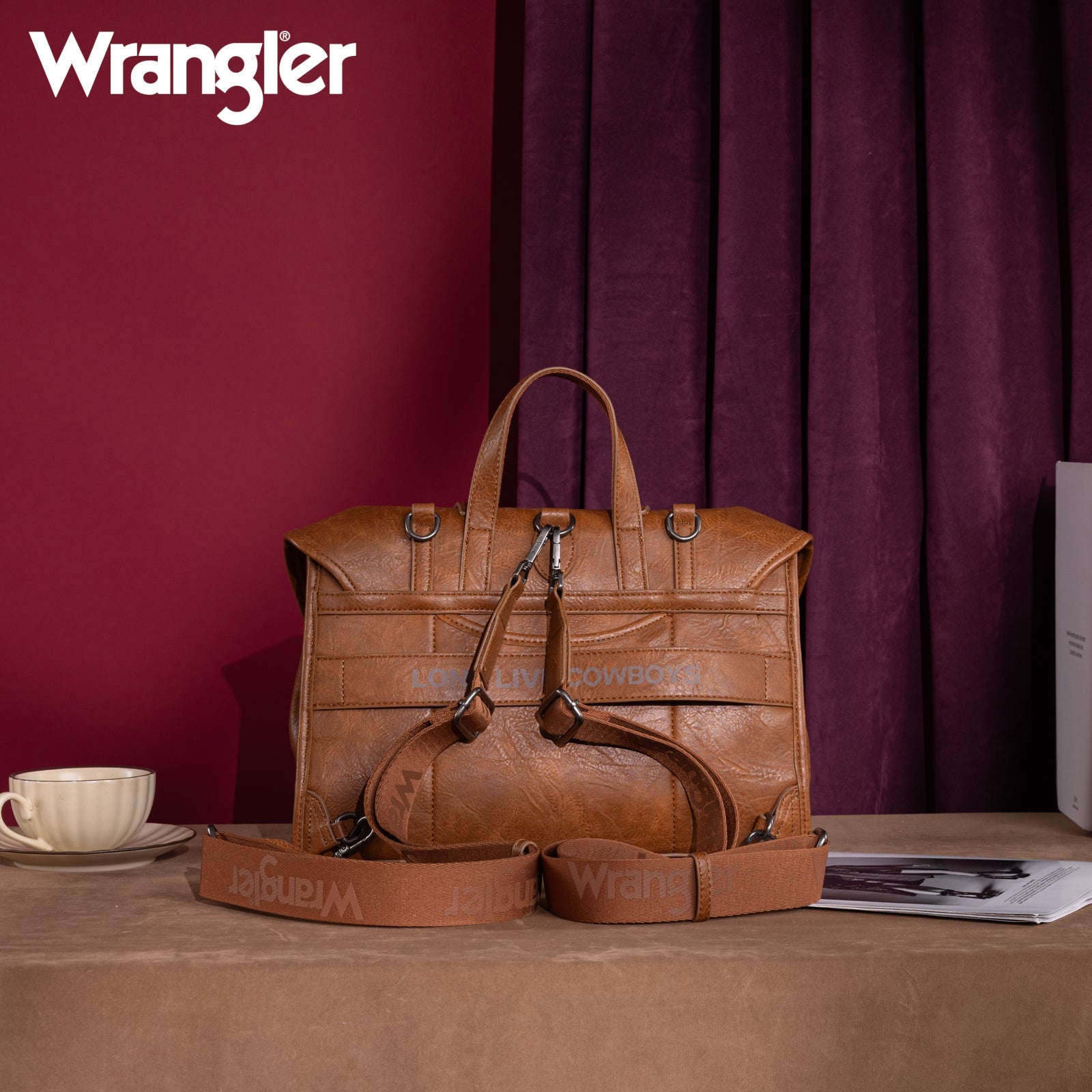 Wrangler Top Handle Carry Satchel/Laptop Bag/Backpack 
