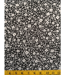 Family Treasures Wholesale Yard of Helen Rib Knit- Black Fabric FA15092