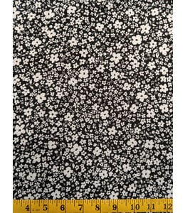 Yard of Helen Rib Knit- Black Fabric FA15092
