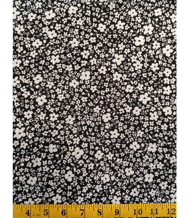Yard of Helen Rib Knit- Black Fabric FA15092