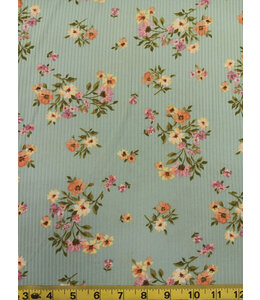 Family Treasures Wholesale Yard of Savannah-Aqua Fabric FA15281