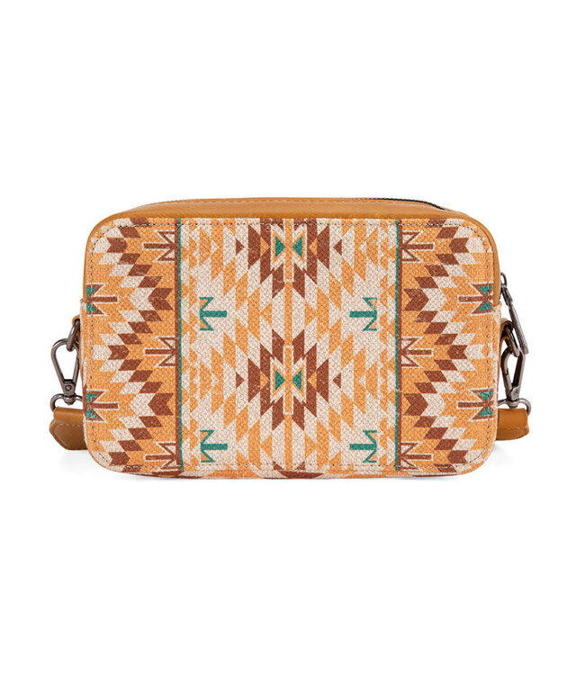Wrangler Southwestern Pattern Dual Sided Print Crossbody Purse With Wallet Compartment WG2207-3007
