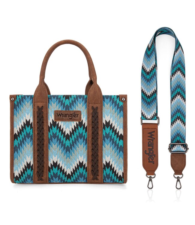 Wrangler Southwestern Pattern Dual Sided Print Tote/Crossbody WG2211-8120S