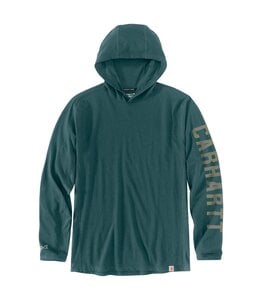 Carhartt Men's Force Relaxed Fit Midweight Long-Sleeve Logo Graphic Hooded T-shirt 106654