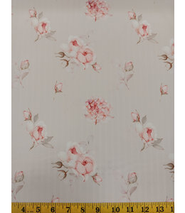 Yard of Stripe Crepe, Garden Floral II Fabric