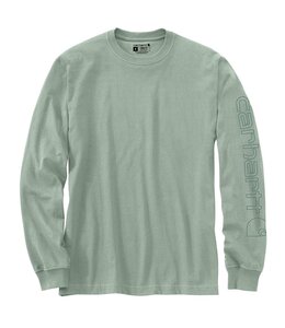 Carhartt Men's Loose Fit Heavyweight Long-Sleeve Logo Sleeve Graphic T-Shirt K231