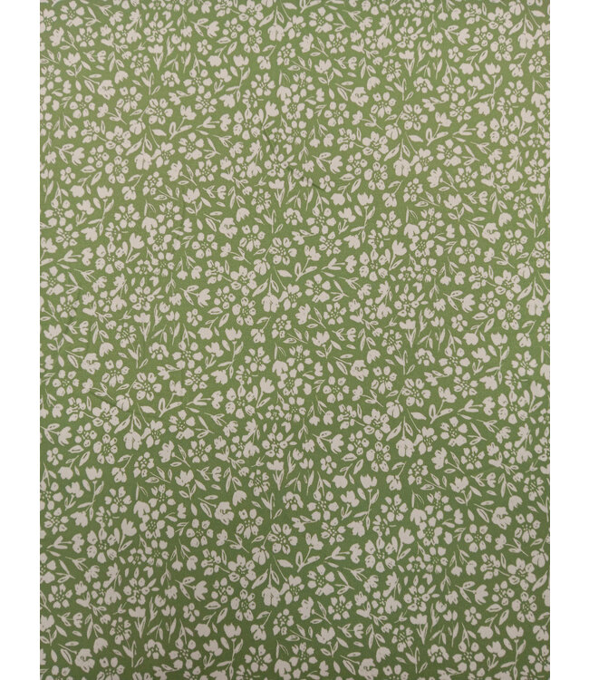 Yard of DTY Brushed, Ditsy Floral Moss Fabric