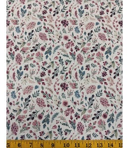 Yard of Poly Crinkle Creme D-Print Fabric 042523-RP