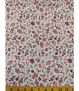 Yard of Poly Crinkle Creme D-Print Fabric 042523-RW