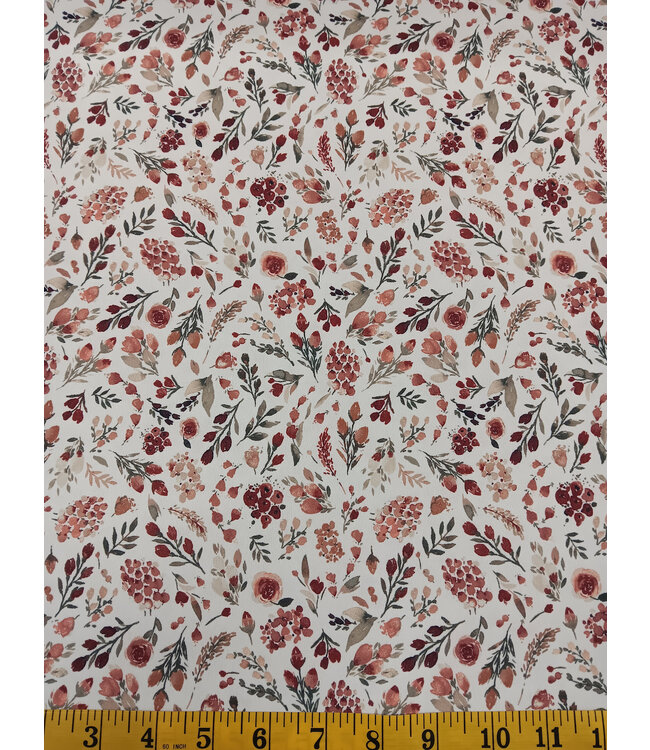 Yard of Poly Crinkle Creme D-Print Fabric 042523-RW