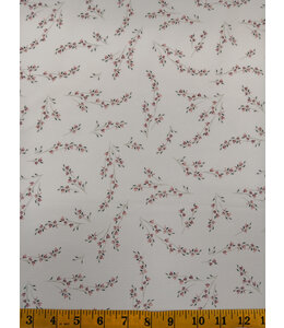 Yard of 96/4 Poly Spandex Horizontal Rib Print Fabric 572517-WH