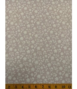Yard of Jersey Knit, Meredith Floral Grey Lilac Eureka Fabric