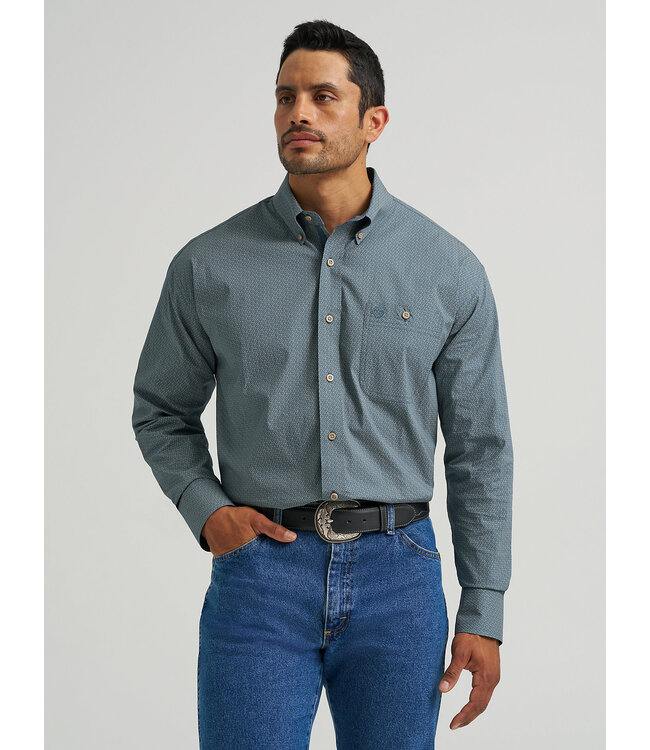 Wrangler Men's George Strait Long-Sleeve Button Down One Pocket Shirt 112368204
