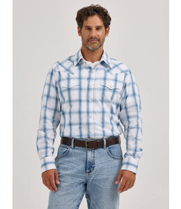 Wrangler Men's Retro Premium Long-Sleeve Western Snap Plaid Shirt 112368522