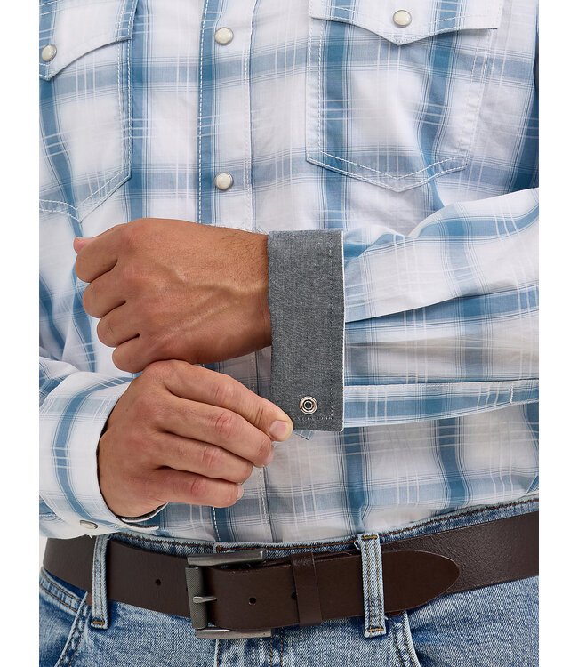 Wrangler Men's Retro Premium Long-Sleeve Western Snap Plaid Shirt 112368522