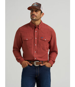 Wrangler Men's Performance Snap Long-Sleeve Solid Shirt 112368050
