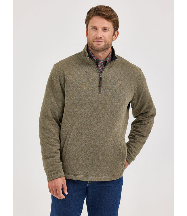 Wrangler Men's George Strait Quarter Zip Quilted Pullover 112367929
