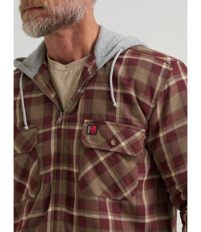 Wrangler Men's Riggs Workwear Hooded Flannel Work Jacket 112366592